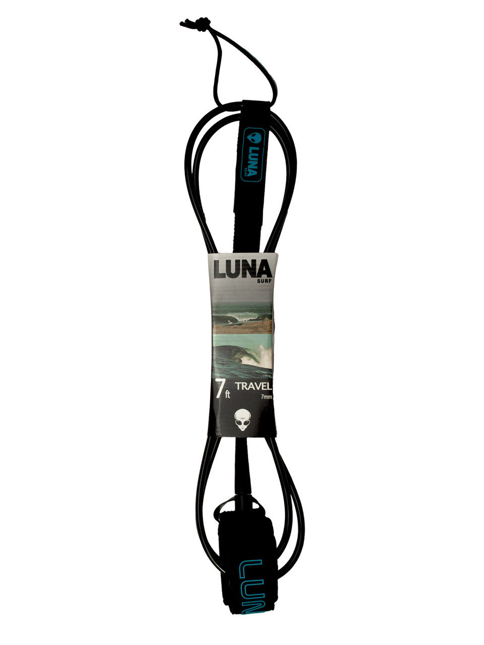 Black 7ft surf leash with 7mm cord. Lite weight, comfy slim cuff. Super strong velcro.
A perfect all round leash.
